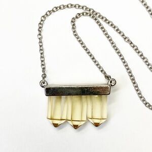 Yellow Quartz Crystal Necklace
